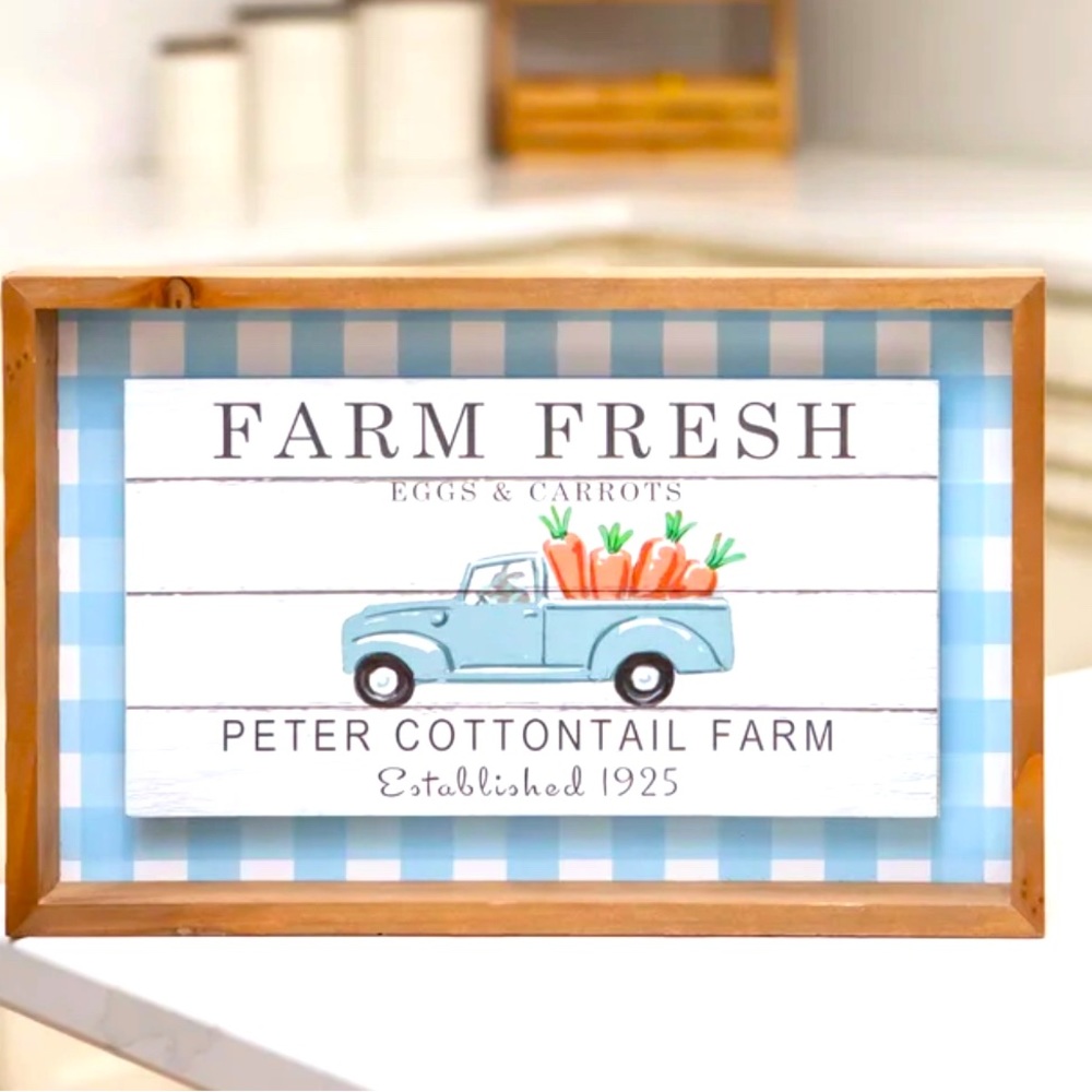 Farm Fresh Eggs and Carrots Shadowbox Sign
by The Holiday Aisle